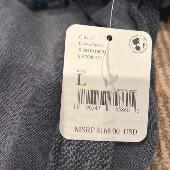 NWT FREE PEOPLE dune big oversized jacket in overboard blue size L-XXL - Picture 9 of 16